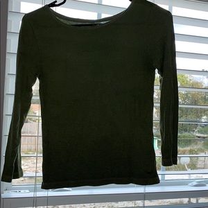 green stretchy long sleeve
